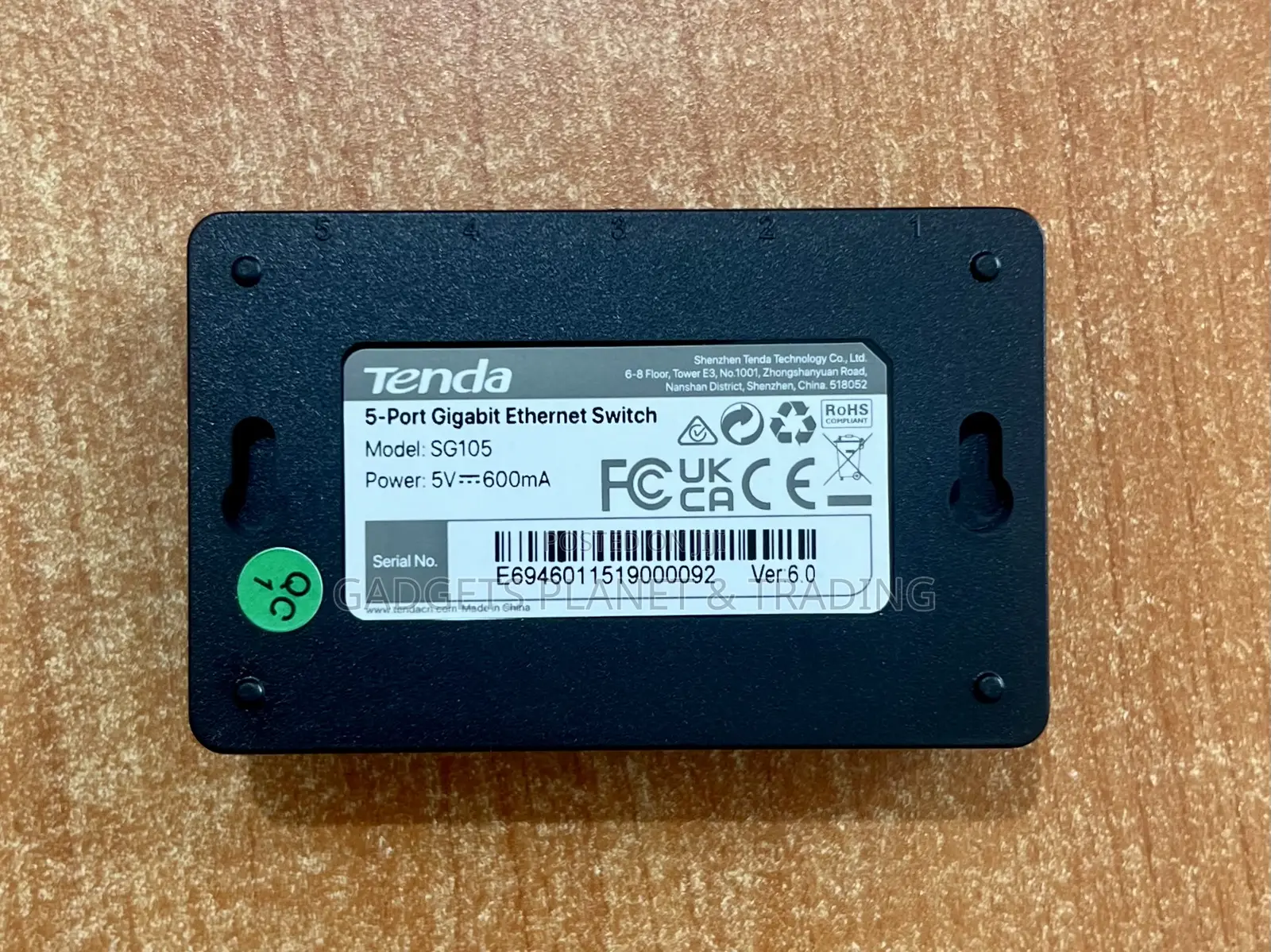 Tenda Sg105 5‐Port 10/100/1000mbps Gigabit Desktop Switch
