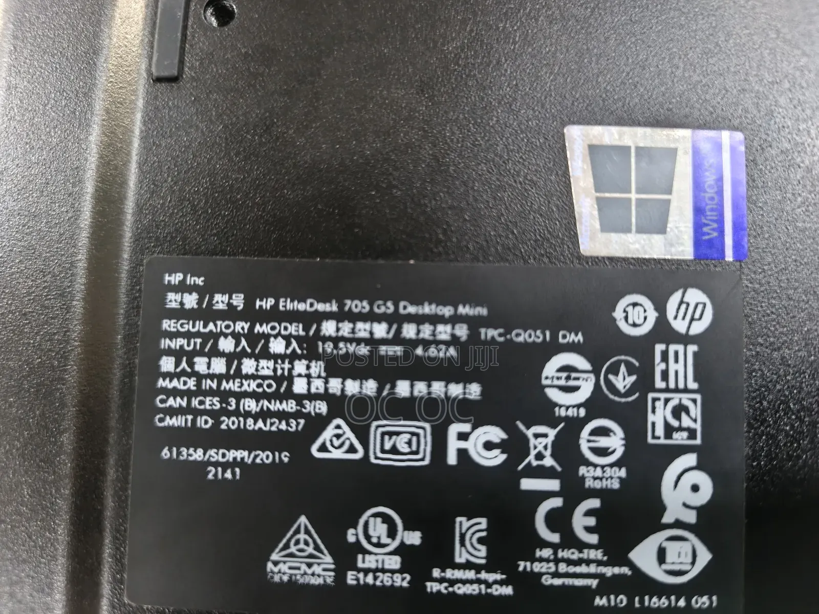 Desktop Computer HP EliteDesk 705 16GB AMD Ryzen 5 SSD 512GB