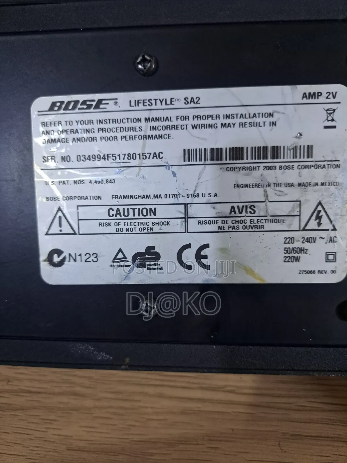 Bose Lifestyle Sa-2 Amplifier
