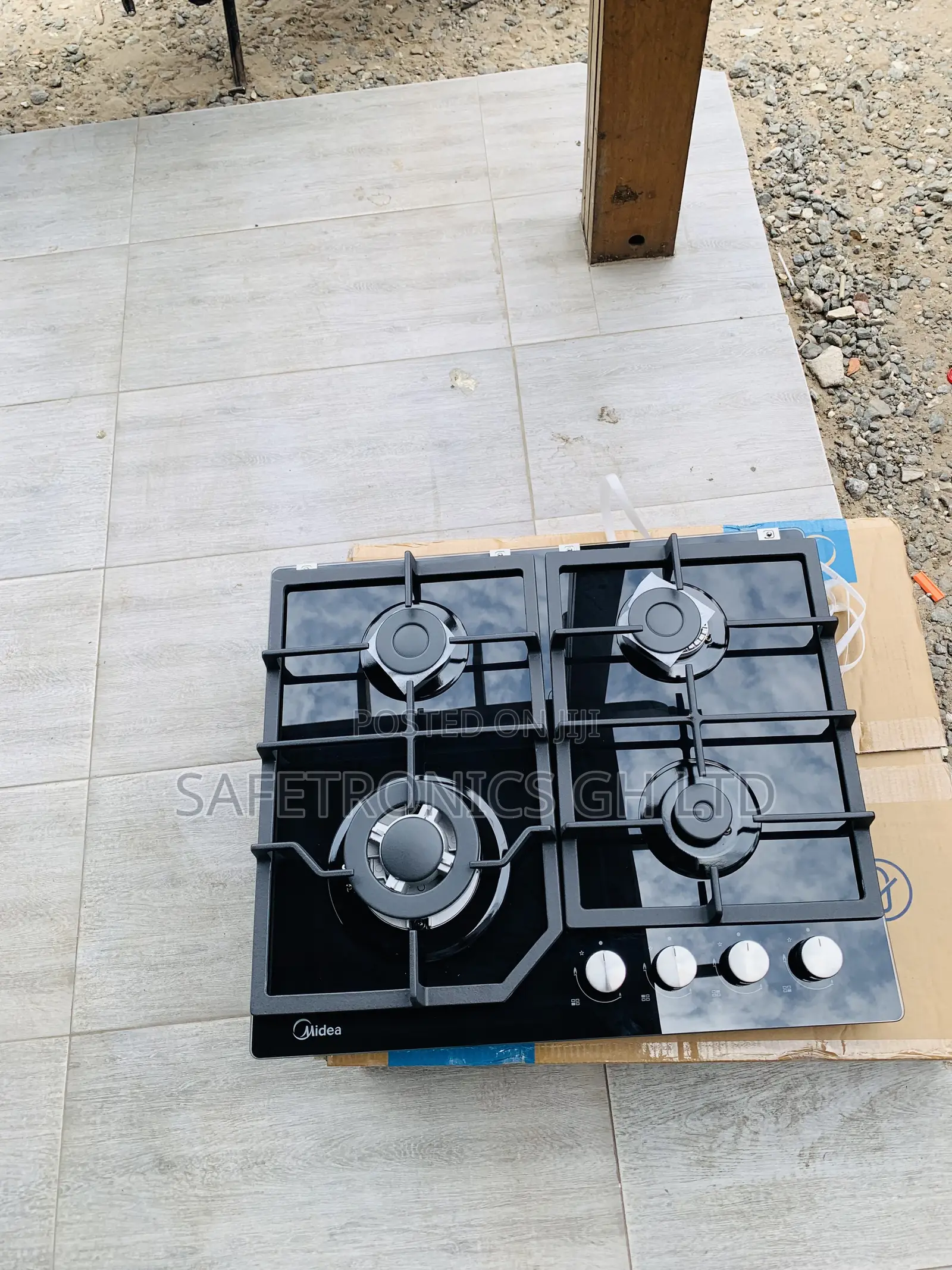 Fresh in Box 60cm Inbuilt Black 4 Burner Midea Gas Hob Sku: 60gj084