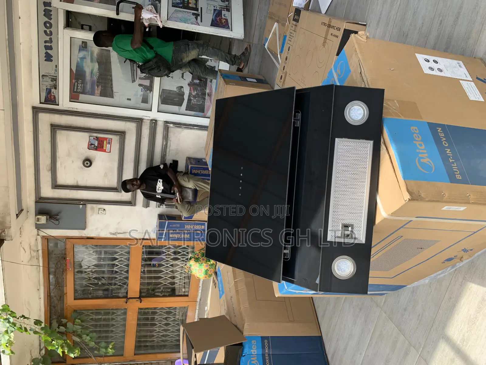 Grab Affordable Black 60cm Inbuilt Cooktops Midea Chimney Hood 60j72-B