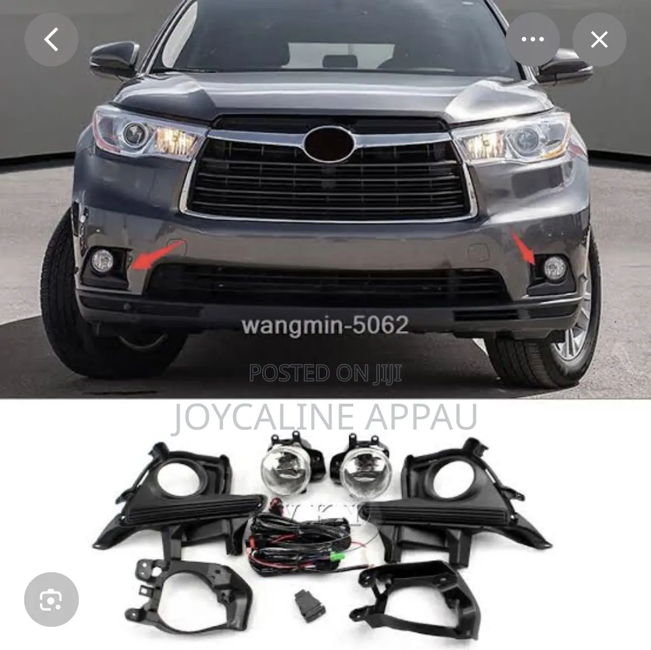 Toyota Highlander 2014 to 2016 Fog Light and Cover Led