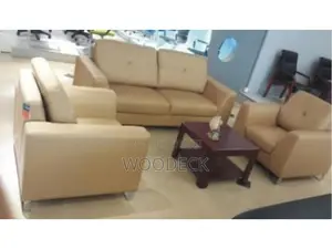 Leather Sofa (1+2+3)Wood Frame Inside