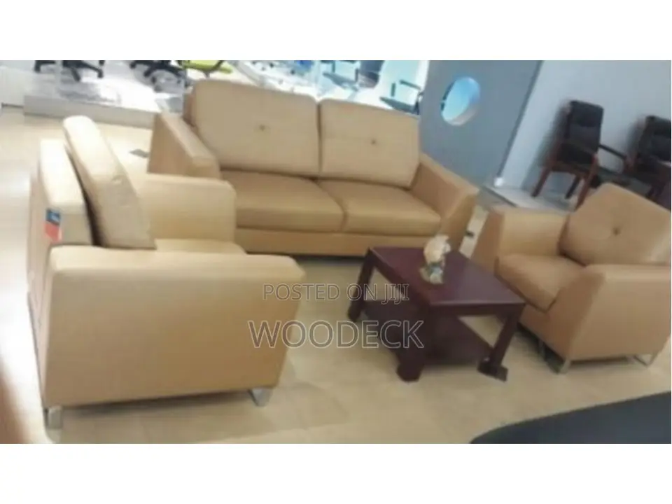 Leather Sofa (1+2+3)Wood Frame Inside