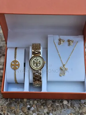 Classy Ladies Watch and Bracelet Jewelry Set
