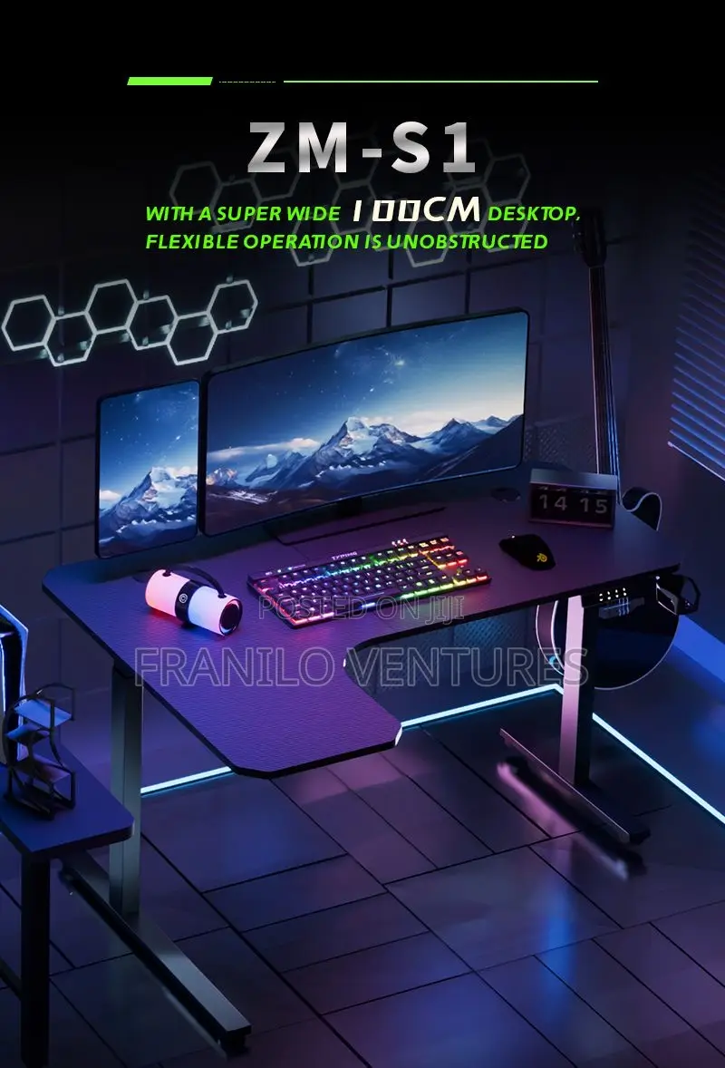 160cm L - Shaped Electric Adjustable/ Standing Desk