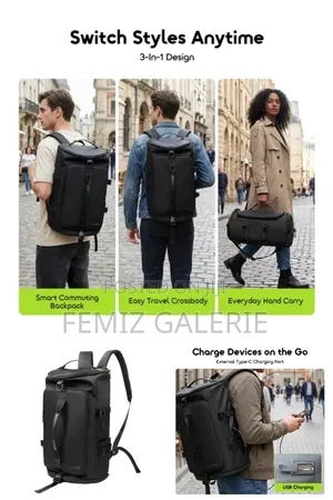 Oraimo Multigo 3in1 Durable Type-C Charging Backpack