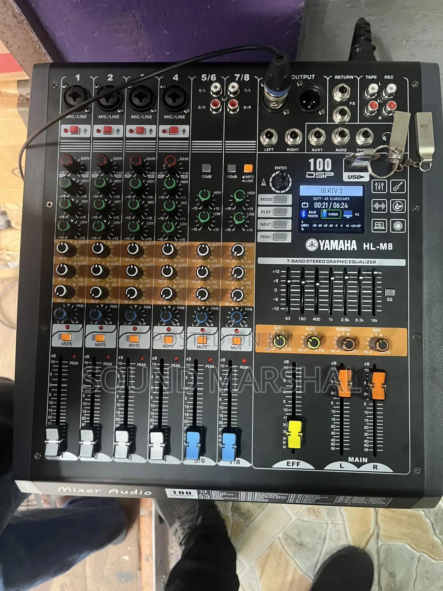 Yamaha Hl-M8 8 Channel Console Mixer