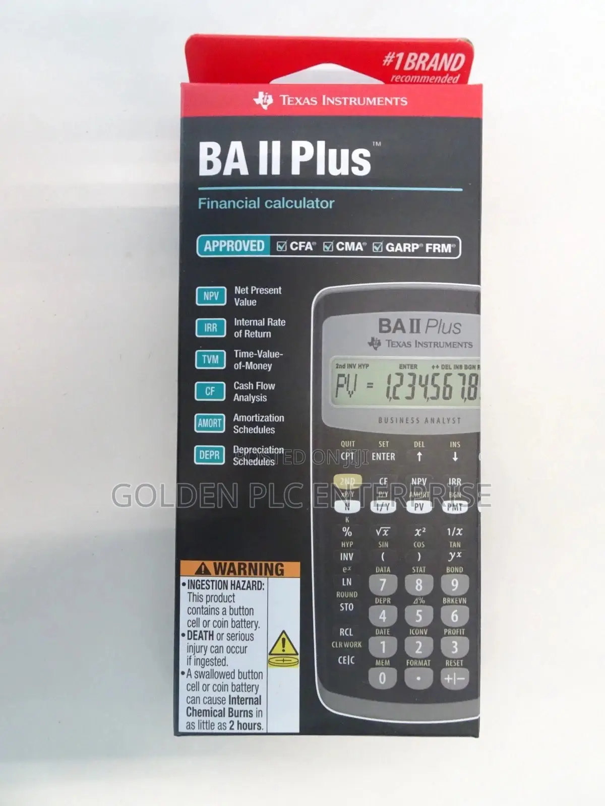 Texas Instruments Ba Ii Plus Financial Calculator Handheld - Brand New