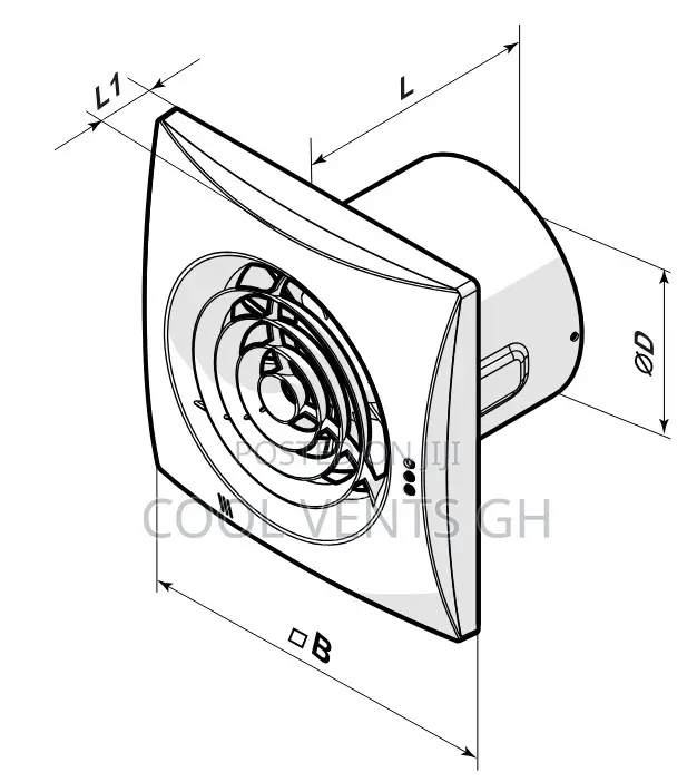 Vent 100 Quiet T Axial Low Noise, Energy Saving Extract Fans