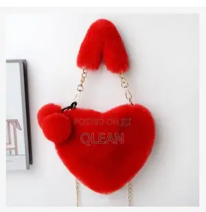 Fluffy Heart Mini Crossbody Purse