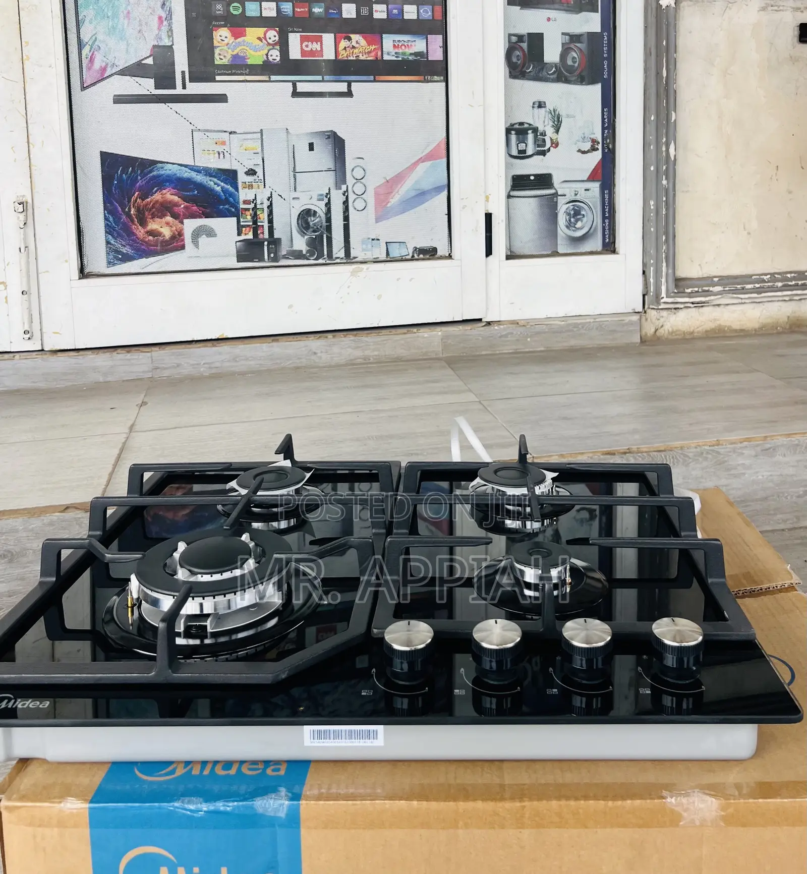 Quality Midea 60gj084 4 Gas Built in Burner(Tempered Glass)Black