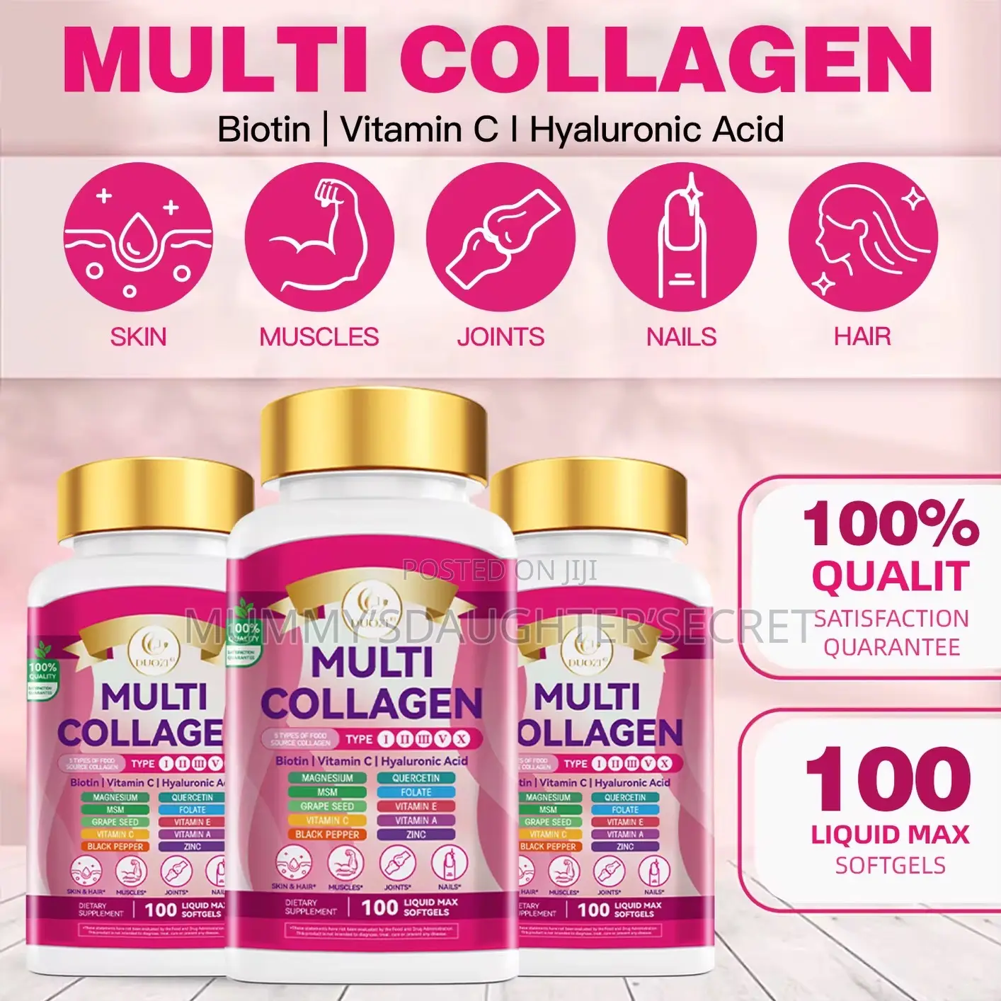 Multi Collagen Type I, Ii, Iii, V, X( Biotin,Vc,Hyaluronic