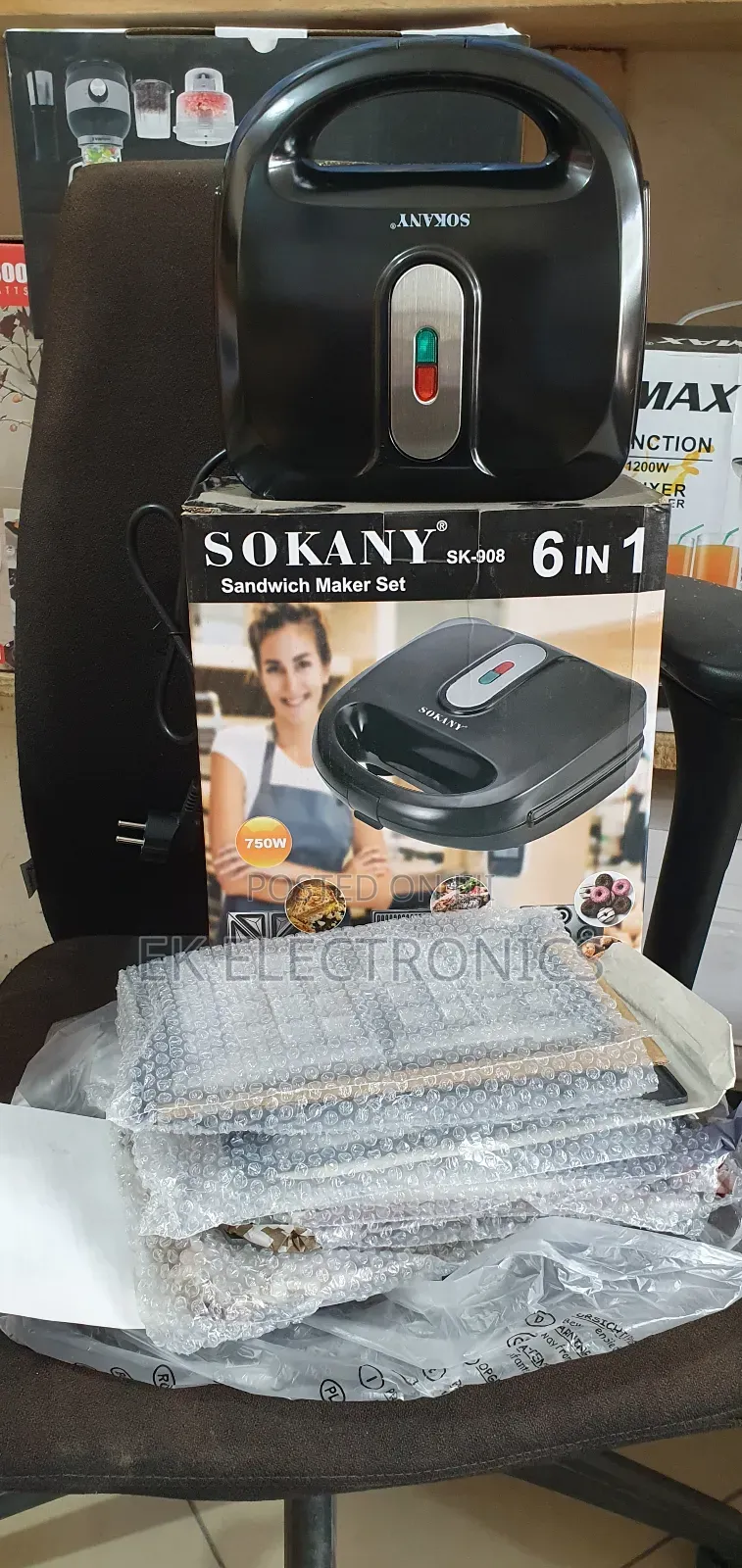 Sokany 6-in-1 Sandwich Maker–Grill,Waffle More