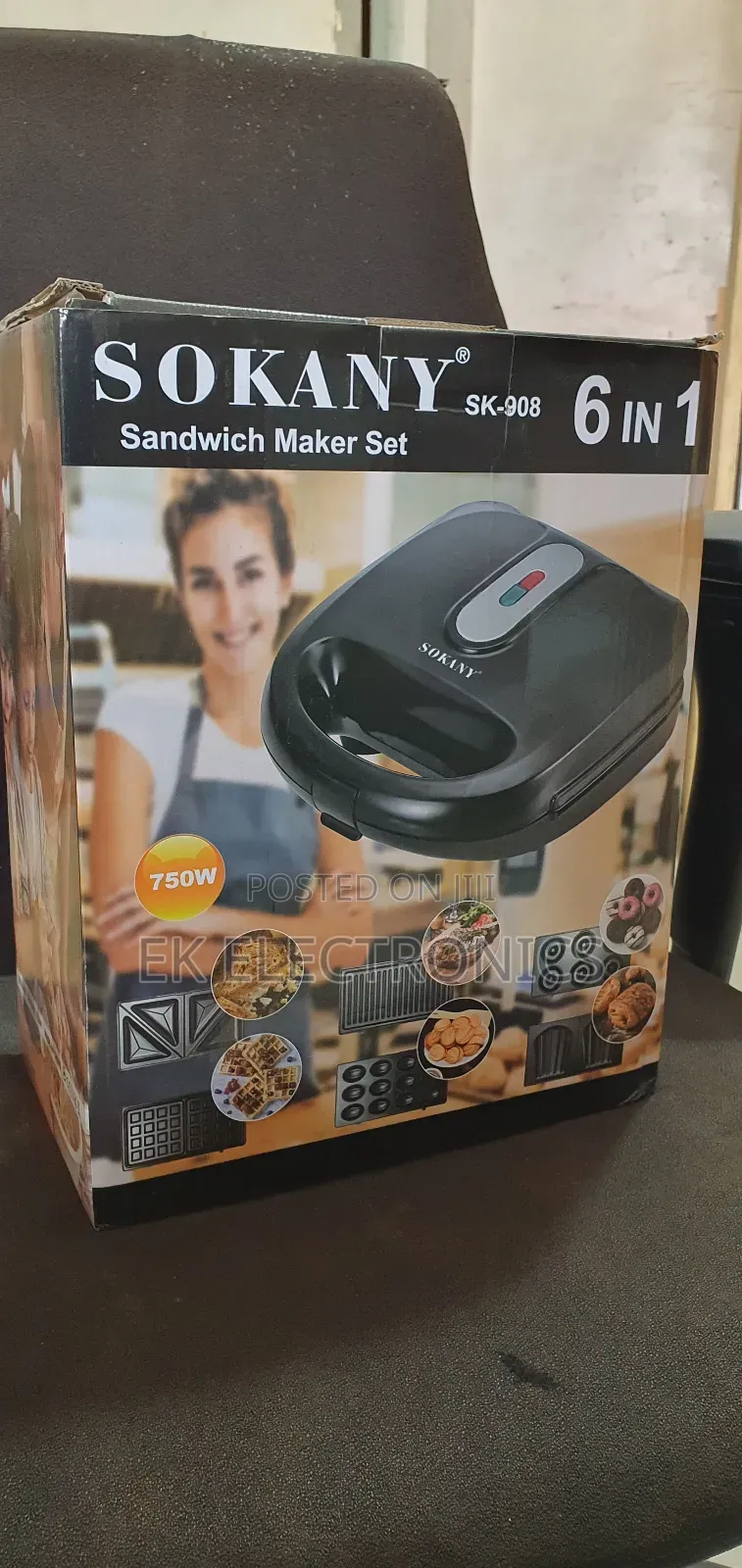 Sokany 6-in-1 Sandwich Maker–Grill,Waffle More