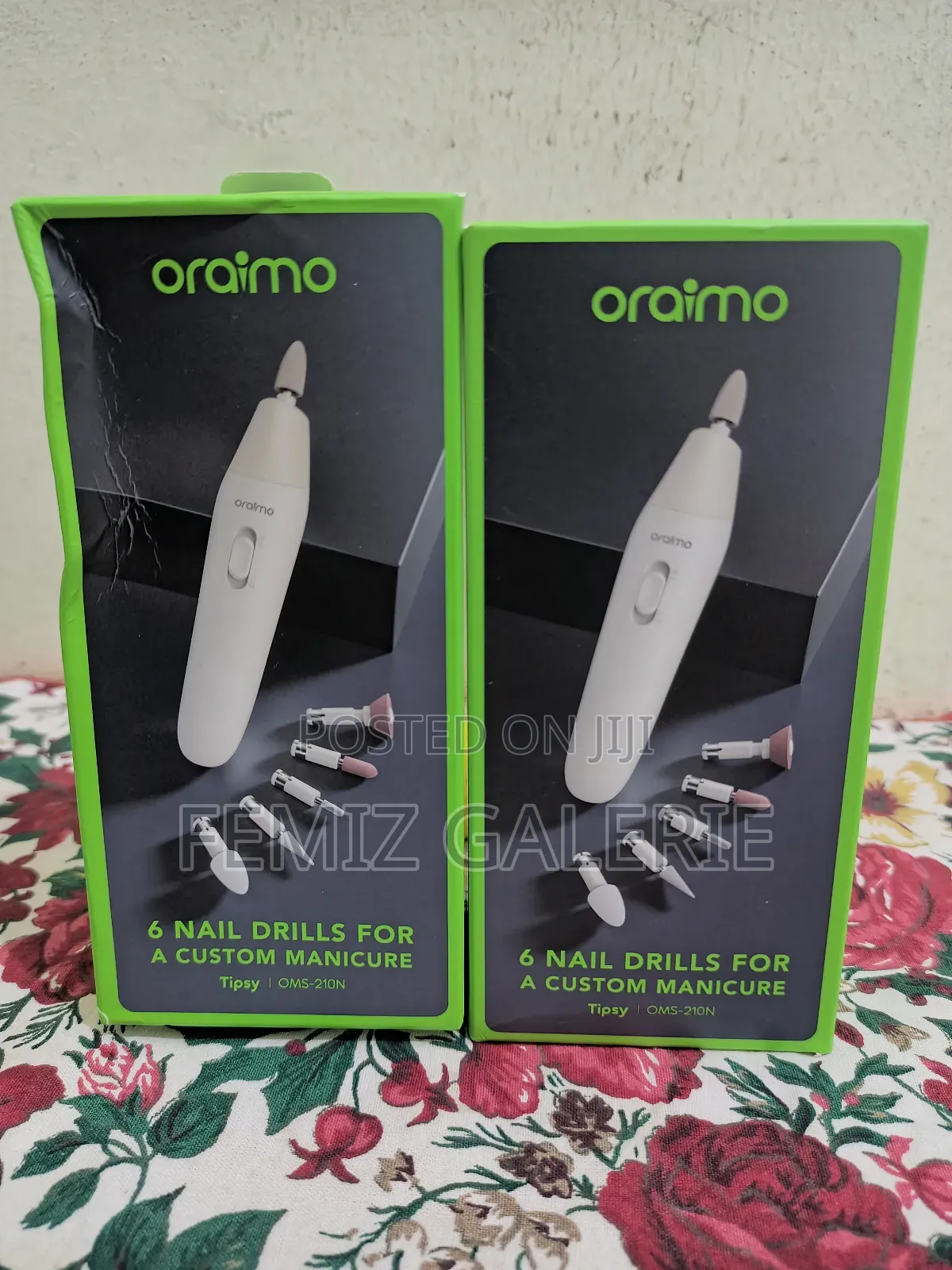 Oraimo Tipsy 6 Nail Drills 2-Speed Dual Rotation Manicure Set