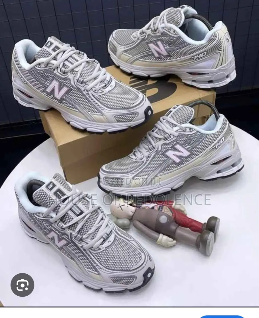 New Balance 740 in Metallic Silver Colorway Sneakers
