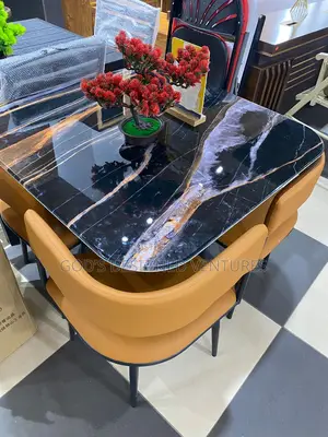 An Eye Catching 4 Seater Marble Dining Set