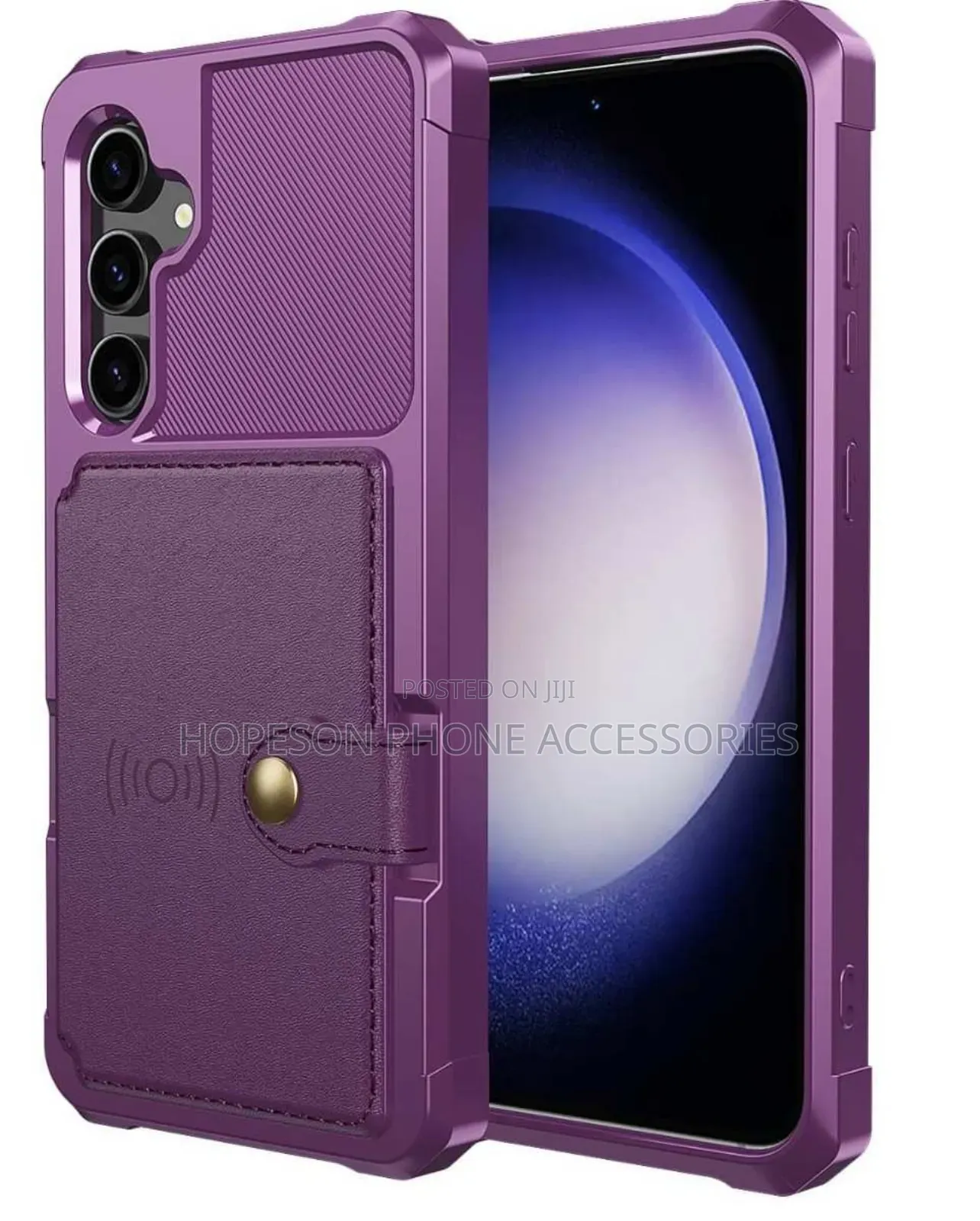 High Quality Shookproof Case With Magnetic Wallet Card Holder- Samsung