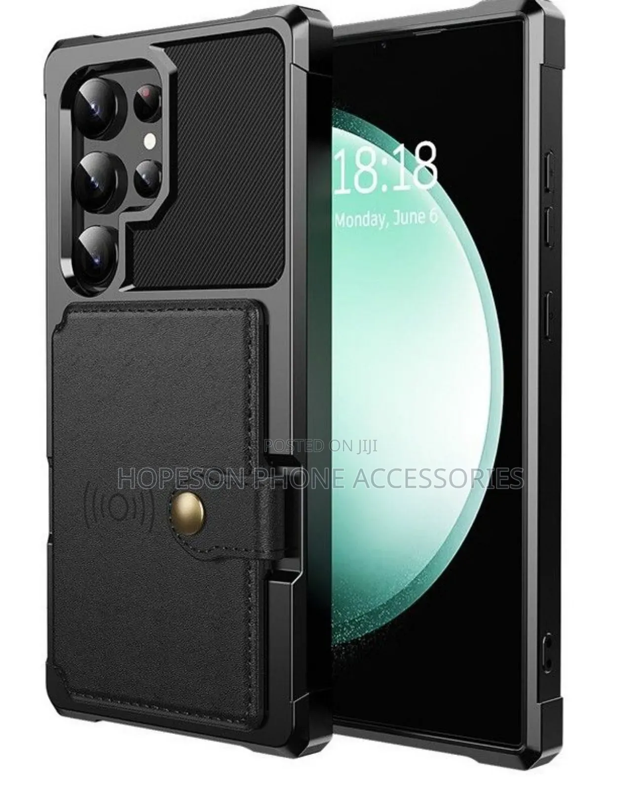 High Quality Shookproof Case With Magnetic Wallet Card Holder- Samsung