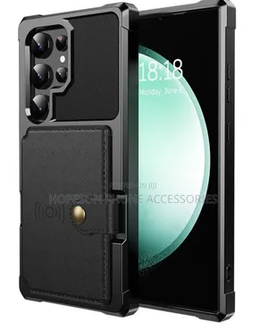 High Quality Shookproof Case With Magnetic Wallet Card Holder- Samsung
