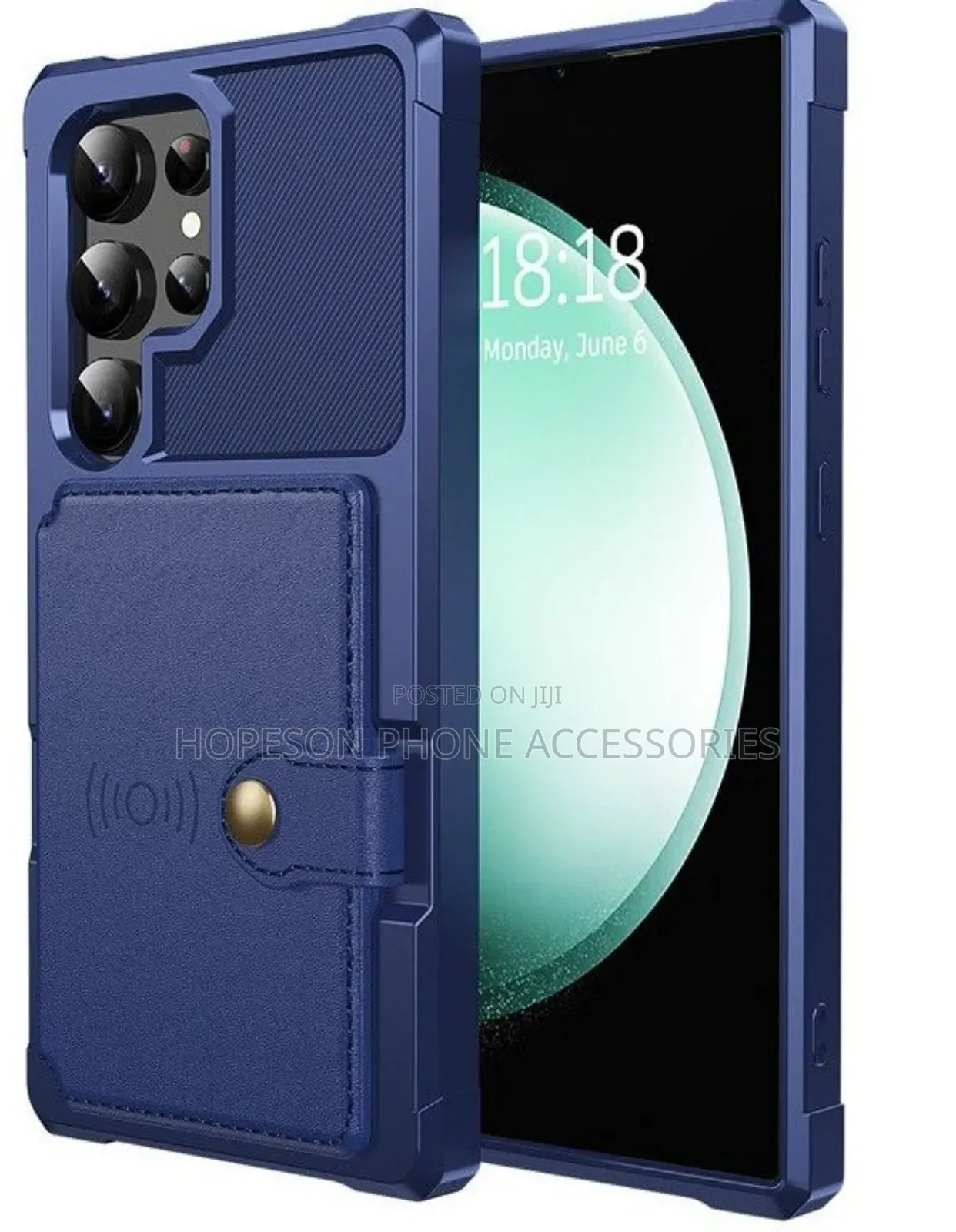 High Quality Shookproof Case With Magnetic Wallet Card Holder- Samsung