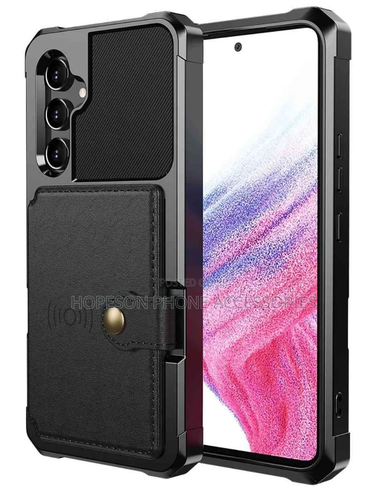 High Quality Shookproof Case With Magnetic Wallet Card Holder- Samsung
