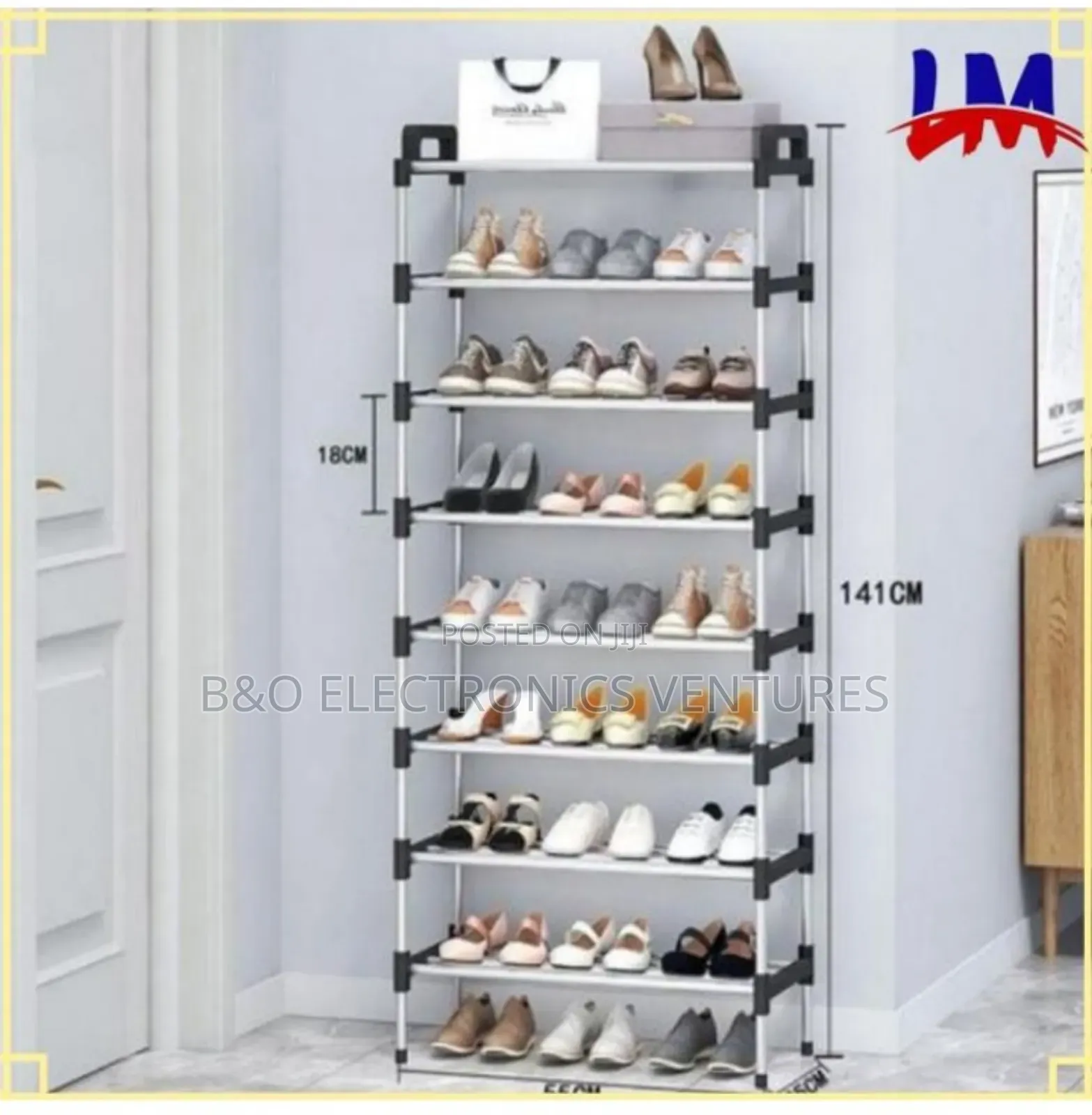 Lm 8 Tier Multifunctional Freestanding Shoe Rack