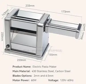 3in1 Electric Pasta Maker Machine, Adjustable