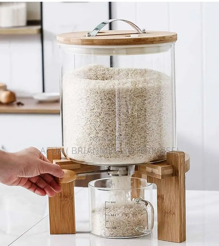 5lts/ 10lts Countertop Dry Food Glass Dispenser (Borocillicate)