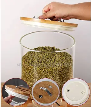 5lts/ 10lts Countertop Dry Food Glass Dispenser (Borocillicate)