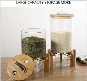 5lts/ 10lts Countertop Dry Food Glass Dispenser (Borocillicate)