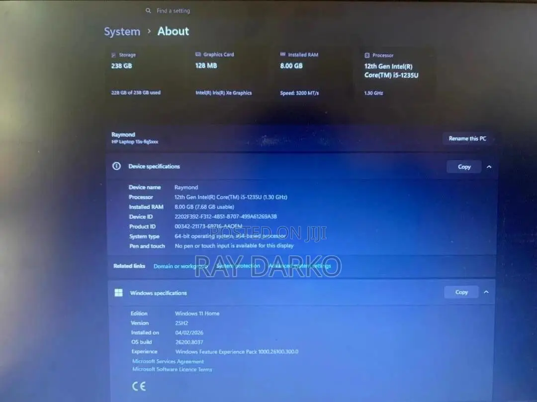 Laptop HP 15 8GB Intel Core i5 SSD 256GB