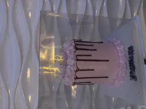Pink Cake With Chocolate Drip