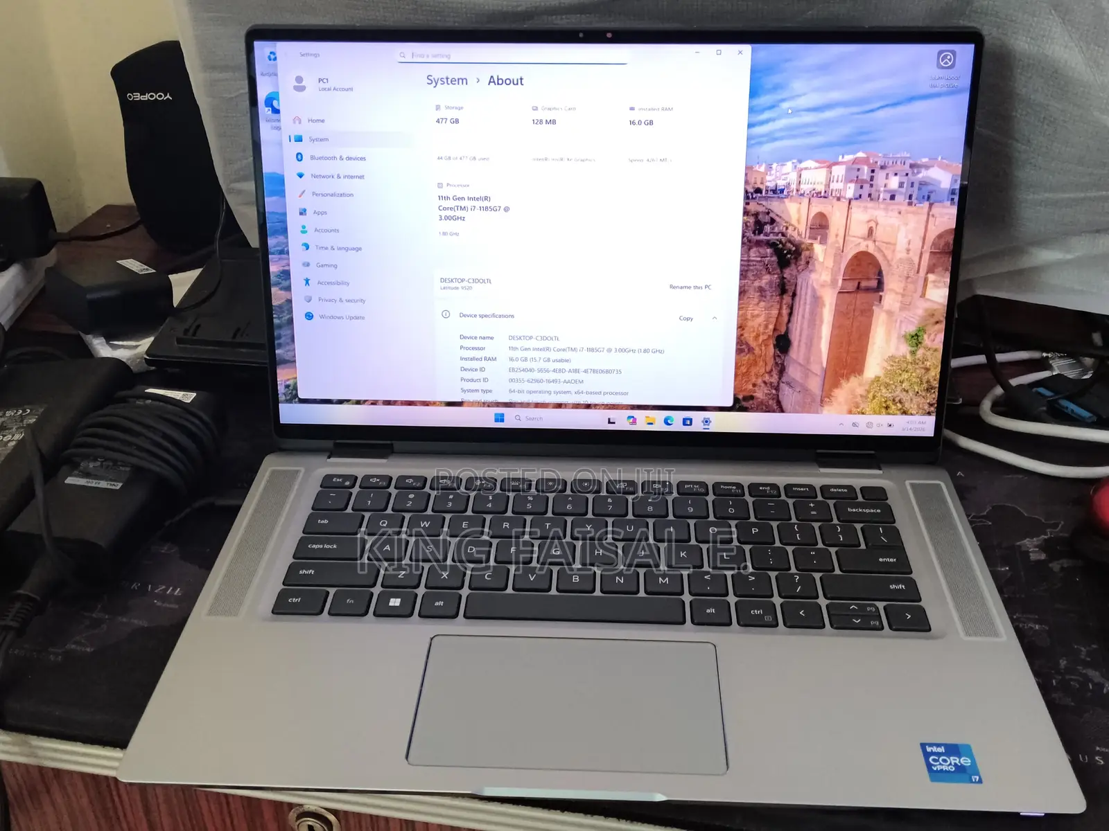 Laptop Dell Latitude 9520 16GB Intel Core i7 SSD 512GB