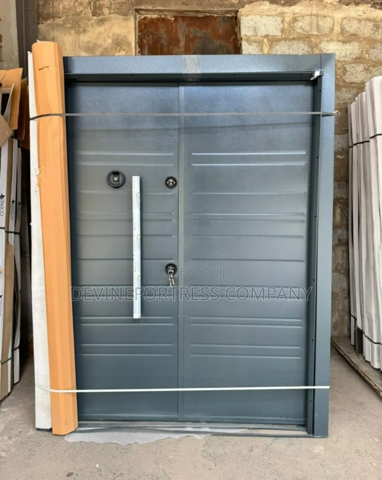 Gray Double Door (( Turkish Heavy Security Door))