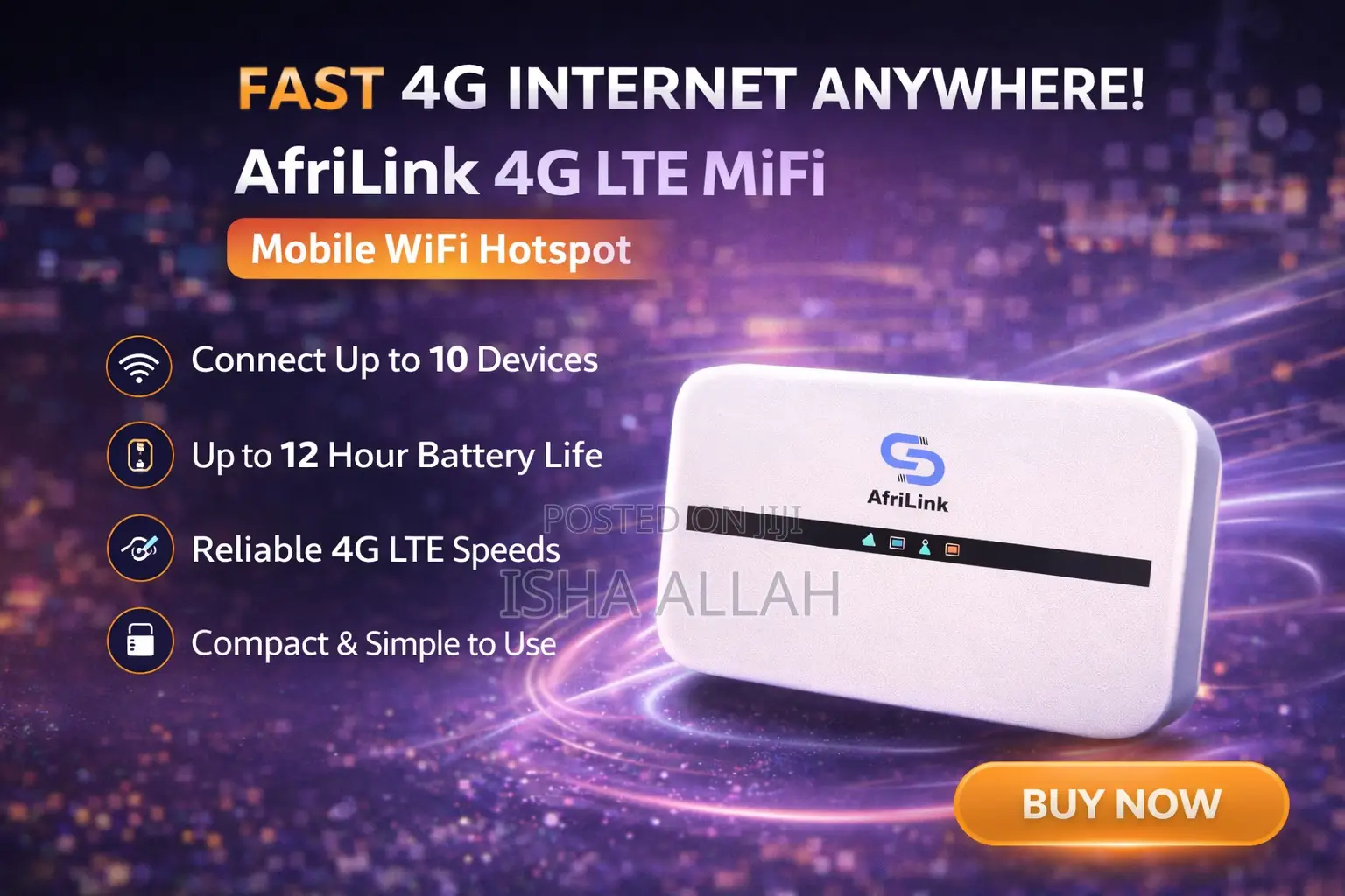 Afrilink Turbonet 4g – Pocket Wifi Power