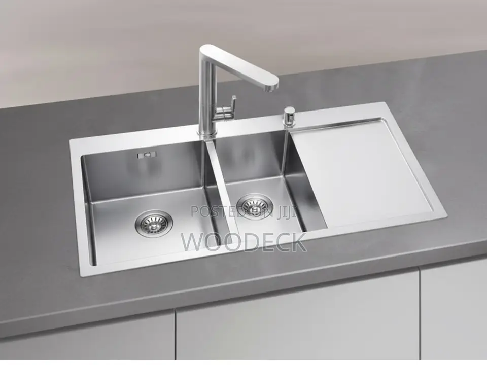 Stainless Steel Sink -One and Half Double Bowl