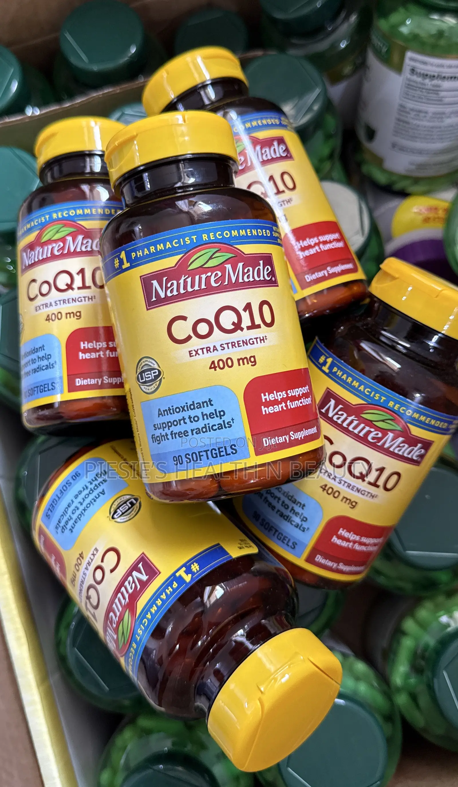 Nature Made Coq10 400mg Extra Strength 90 Softgels. Expiry: Sept. 2026