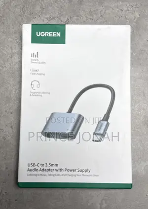 Ugreen Cm231 Audio Adapter Two-Port Usb-C (Male) - 3.5mm Mini Jack