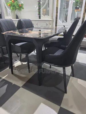 Marble Dining Table Set With Four Chairs