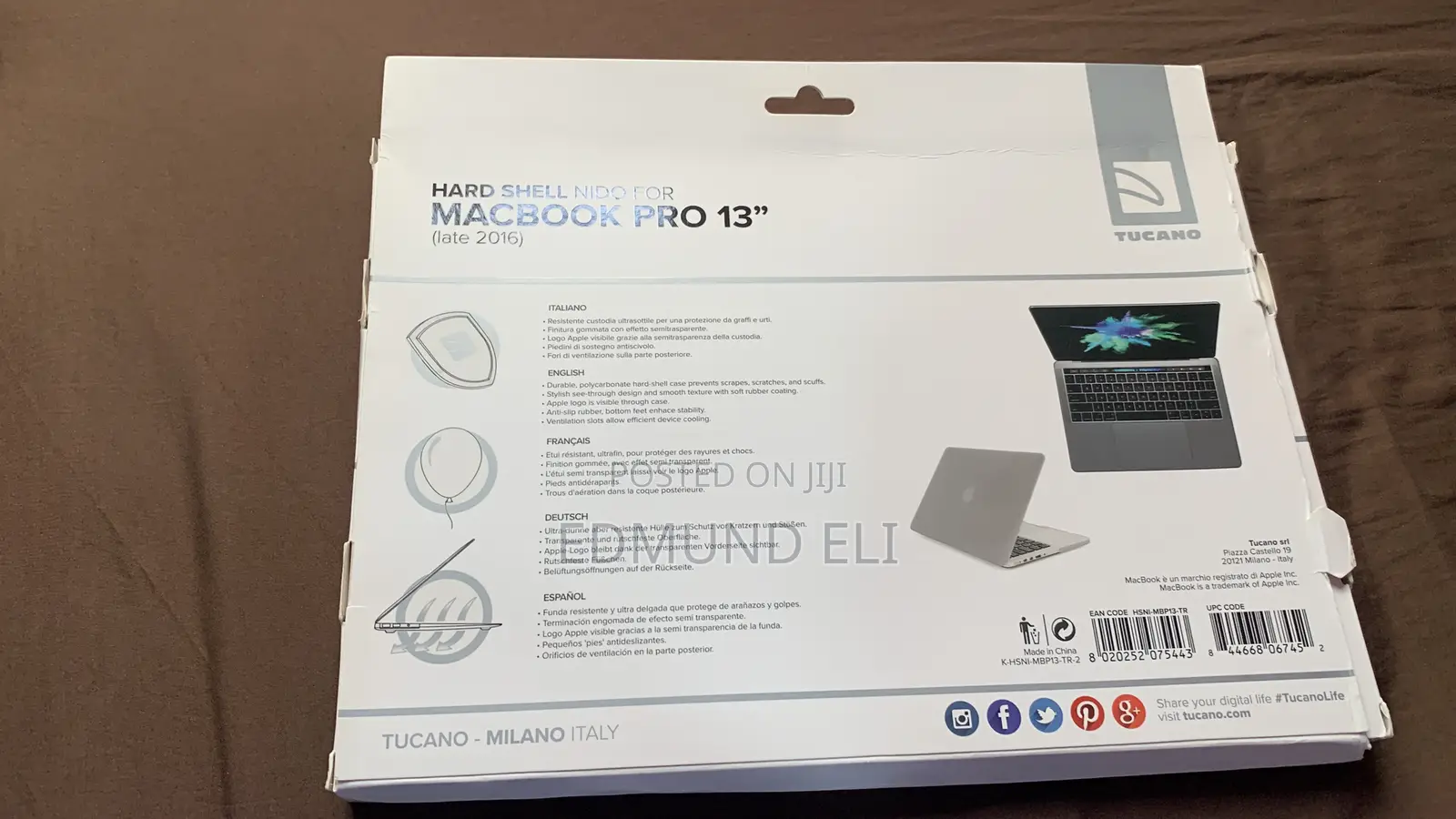 Tucano Nido Hard Shell Case, Designed for 2016-2019 13” Macbook