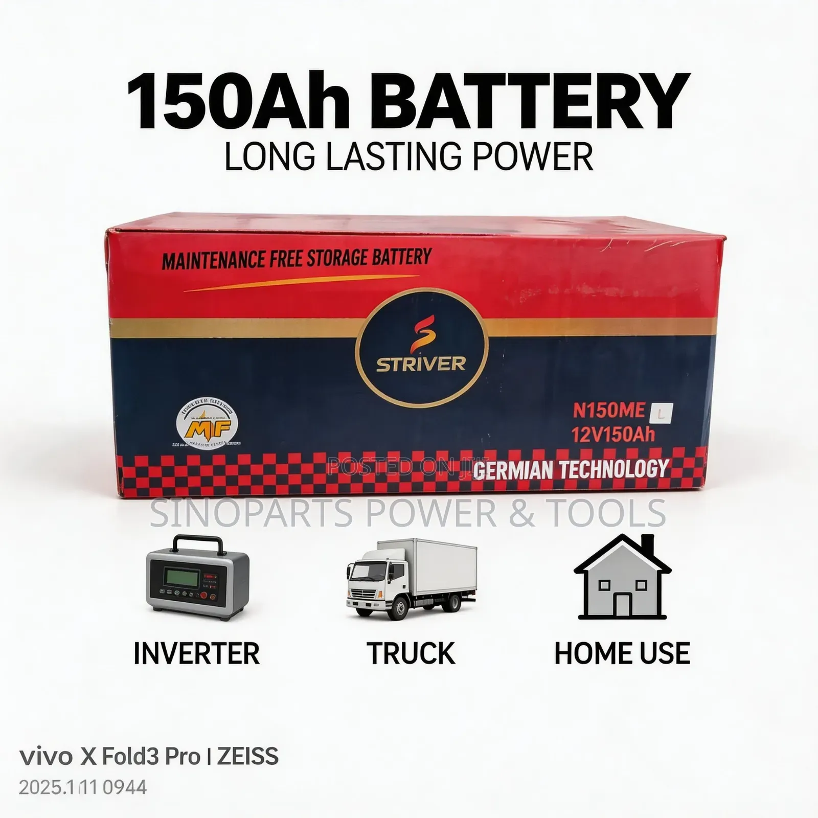 150ah Premium Battery – High Quality Low Price + 3 Months Warranty