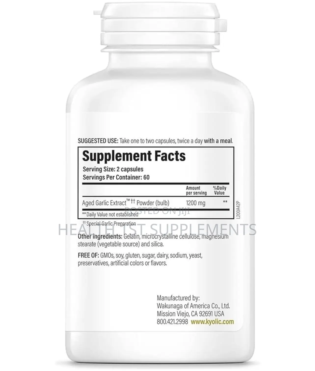 Kyolic Aged Garlic Extract, Blood Pressure (600mg Per Capsule)120 Caps