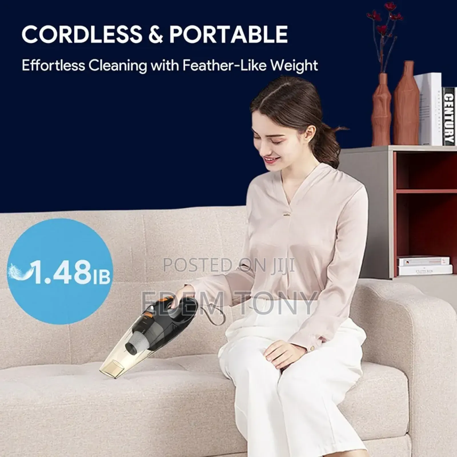 Kitsky Handheld Cordless Vacuum Cleaner for Car Home With Led Light