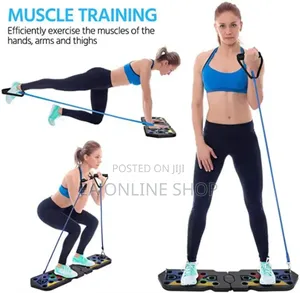 Multifunctional Exercise Foldable Press Push Up Board Resistant Band