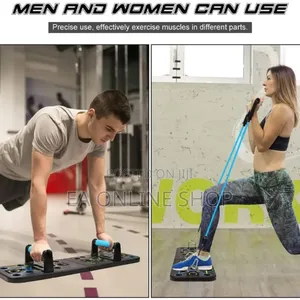 Multifunctional Exercise Foldable Press Push Up Board Resistant Band