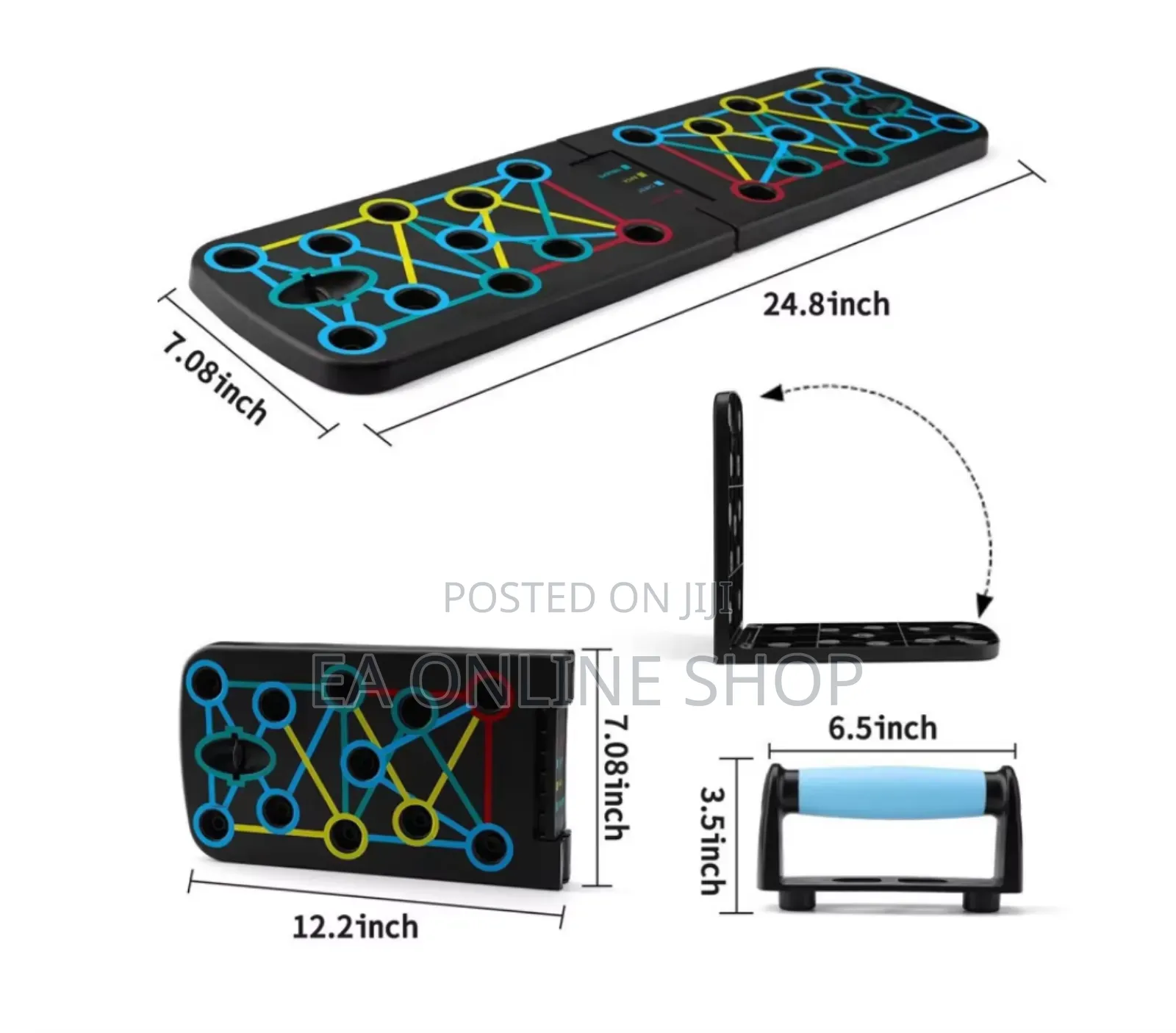 Multifunctional Exercise Foldable Press Push Up Board Resistant Band