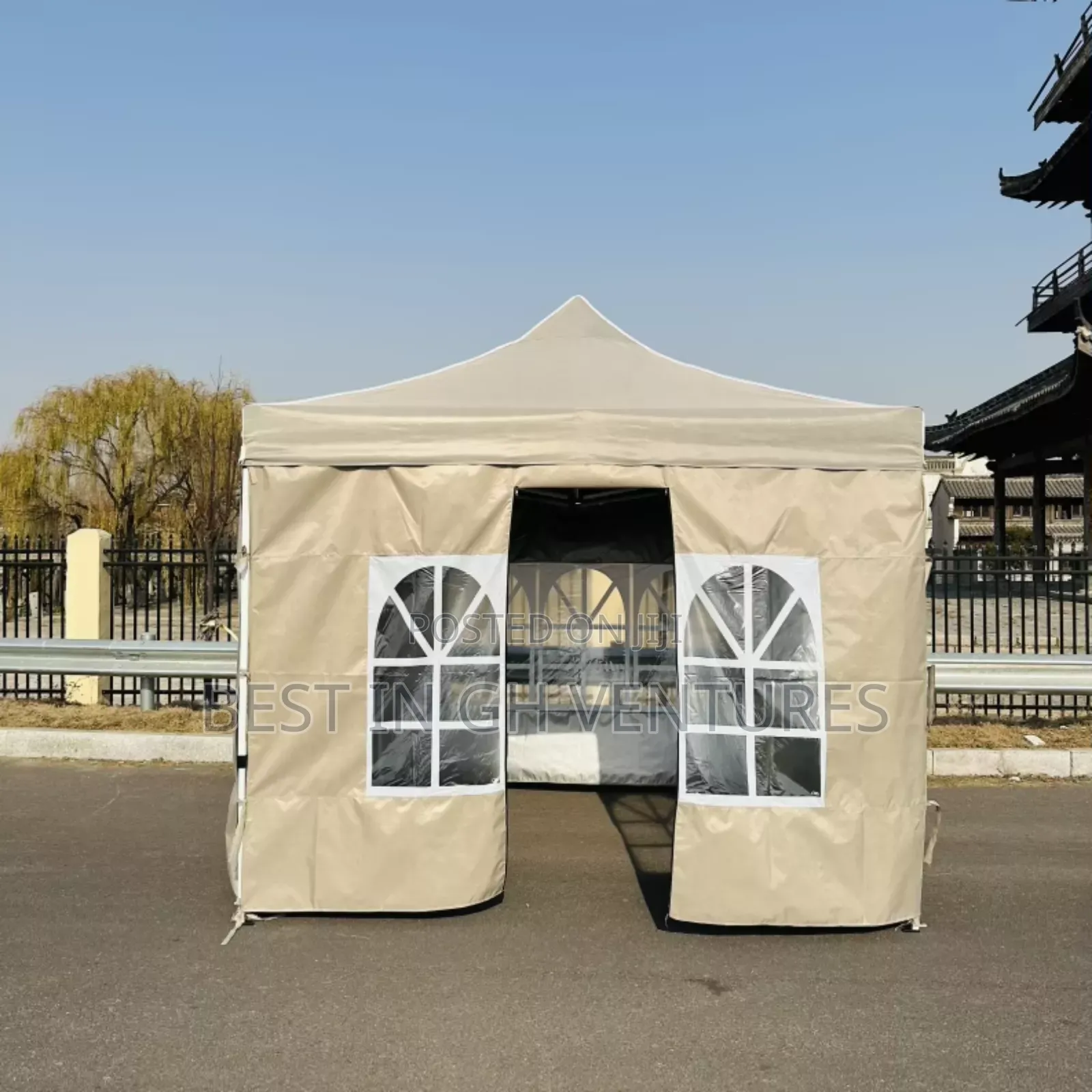 Foldable Tent 3mx3m With Side Covers Window and Door