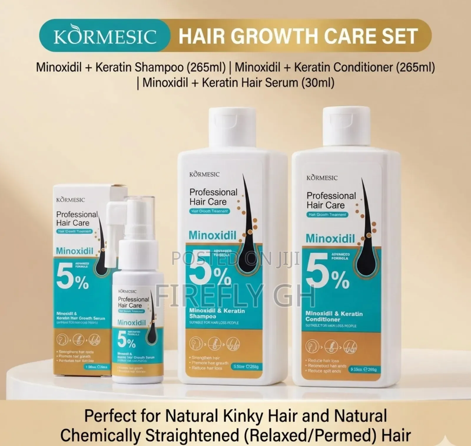 Monoxidil Hair Growth Set (Shampoo, Conditioner Serum
